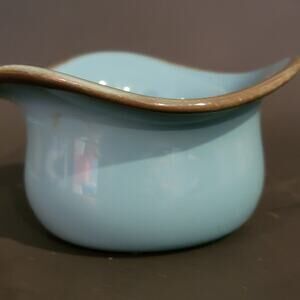 Southern Living Blue Glazed Stoneware Bowl 4"x2" Made in Brazil